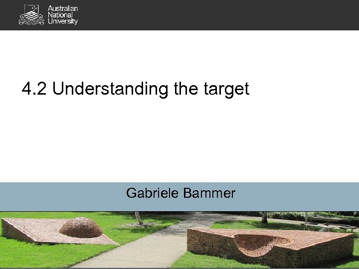 4. 2 Understanding the target Gabriele Bammer 