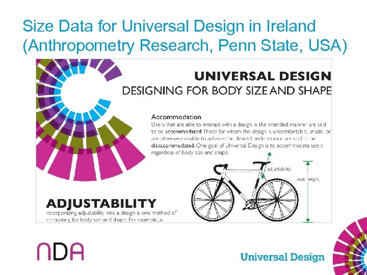 Size Data for Universal Design in Ireland (Anthropometry Research, Penn State, USA) 