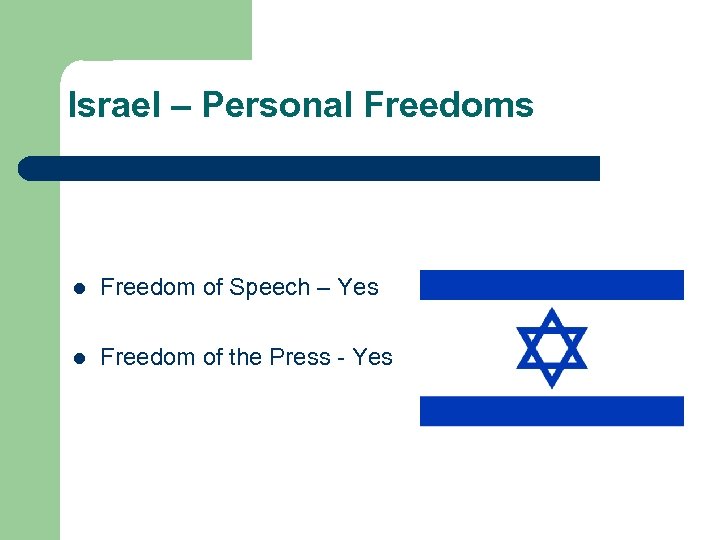 Israel – Personal Freedoms l Freedom of Speech – Yes l Freedom of the