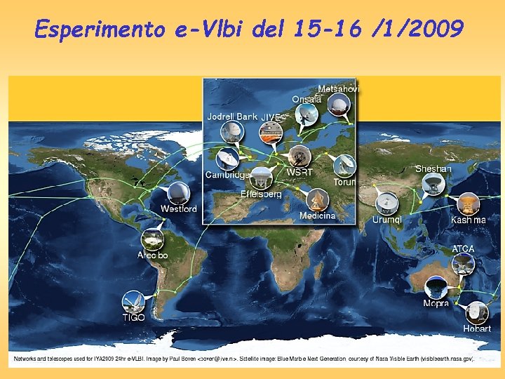 Esperimento e-Vlbi del 15 -16 /1/2009 