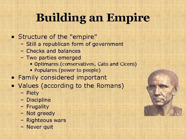 Building an Empire • Structure of the 
