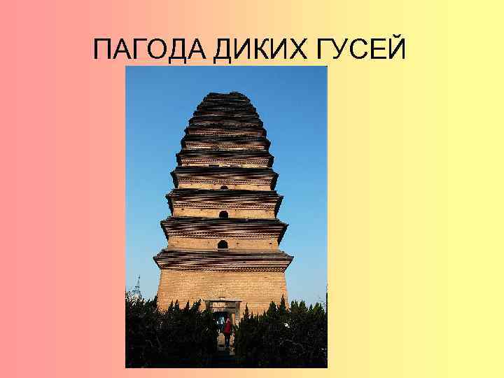 ПАГОДА ДИКИХ ГУСЕЙ 
