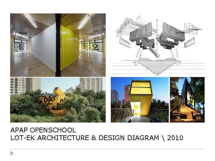 APAP OPENSCHOOL LOT-EK ARCHITECTURE & DESIGN DIAGRAM  2010 