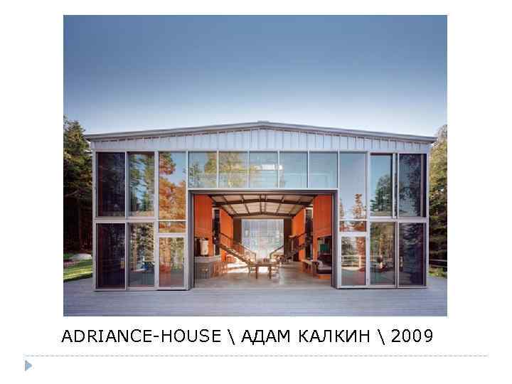 ADRIANCE-HOUSE  АДАМ КАЛКИН  2009 