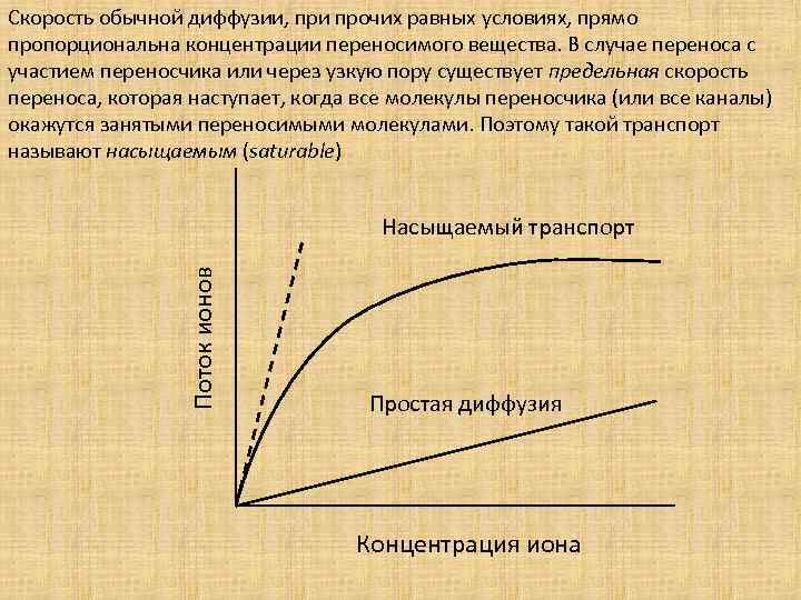 Скорость диффузии возрастает