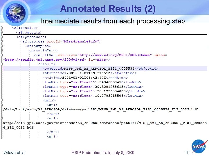 Annotated Results (2) Intermediate results from each processing step Wilson et al. AGU Talk,