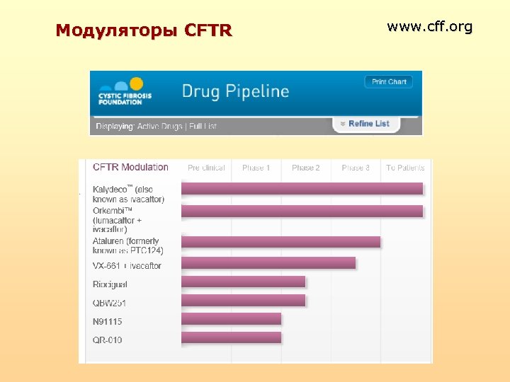 Модуляторы CFTR www. cff. org 