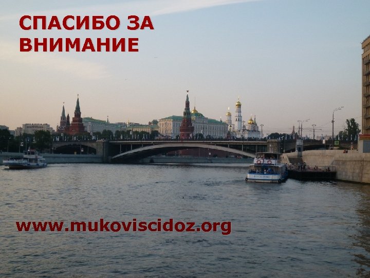 СПАСИБО ЗА ВНИМАНИЕ www. mukoviscidoz. org 