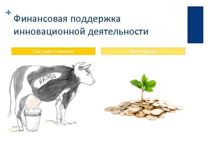 + Финансовая поддержка инновационной деятельности Государственное Венчурное 