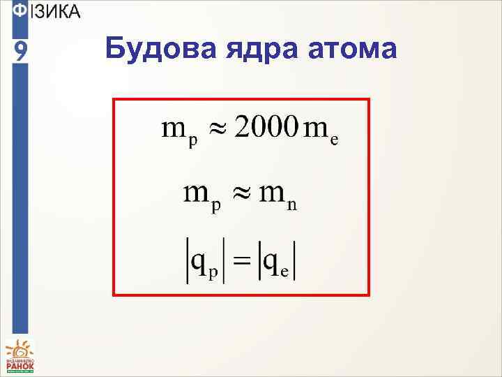 Будова ядра атома 