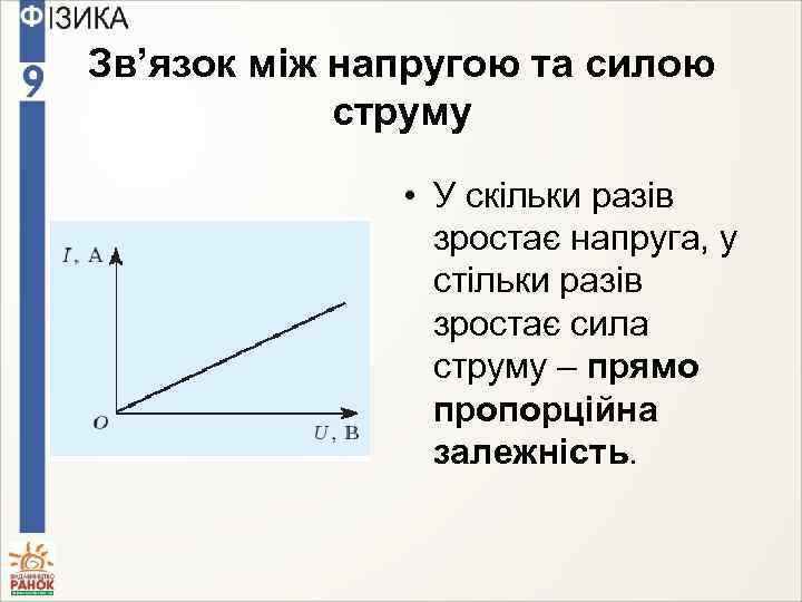 Зв’язок між напругою та силою струму • У скільки разів зростає напруга, у стільки