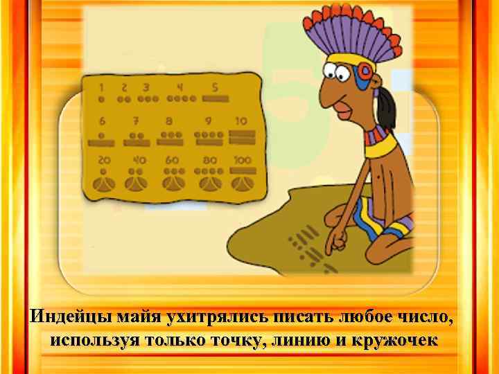 Индейцы майя ухитрялись писать любое число, используя только точку, линию и кружочек 