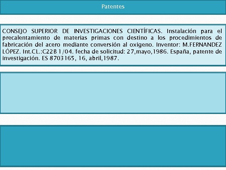 Patentes CONSEJO SUPERIOR DE INVESTIGACIONES CIENTÍFICAS. Instalación para el precalentamiento de materias primas con
