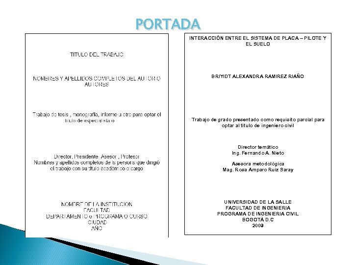 PORTADA INTERACCIÓN ENTRE EL SISTEMA DE PLACA – PILOTE Y EL SUELO BRIYIDT ALEXANDRA