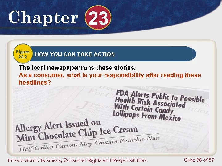 Chapter 23 Figure 23. 2 HOW YOU CAN TAKE ACTION The local newspaper runs