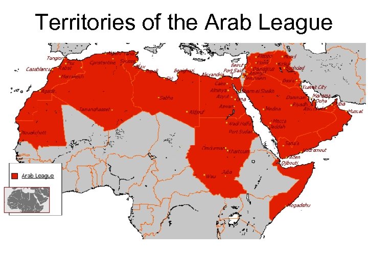 Territories of the Arab League 