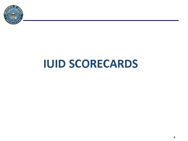 IUID SCORECARDS 4 