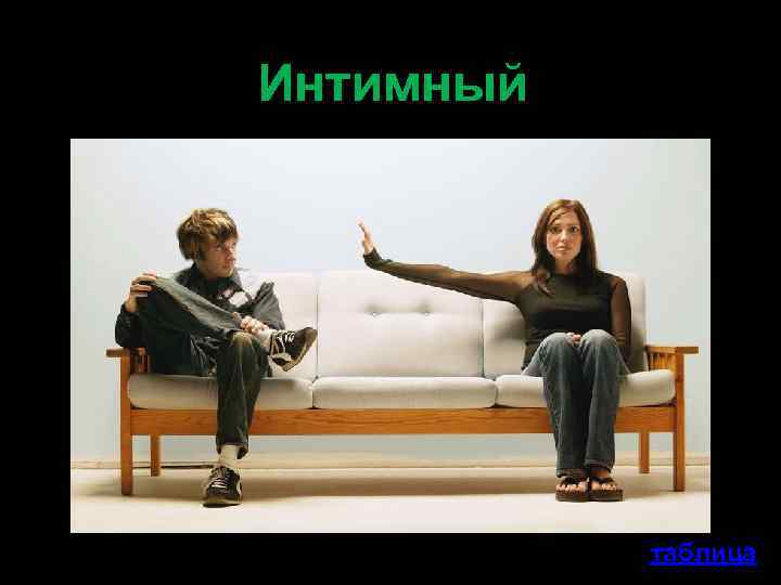 Интимный таблица 