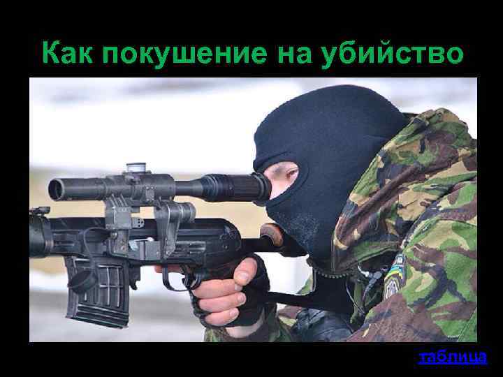 Как покушение на убийство таблица 