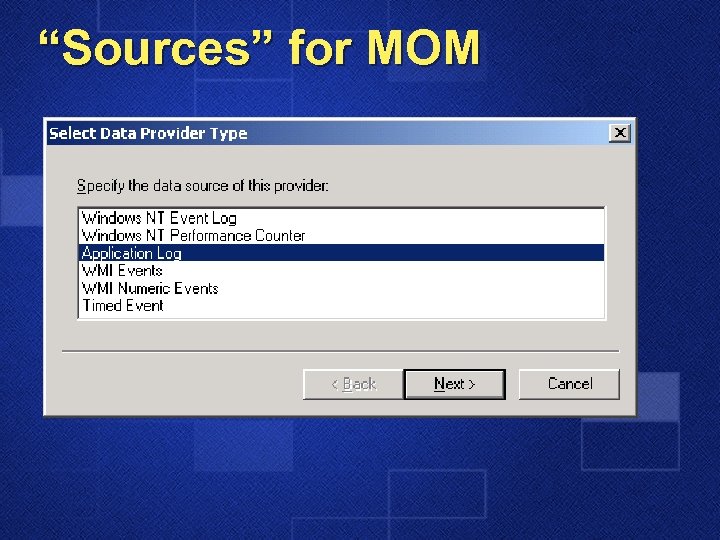 “Sources” for MOM 