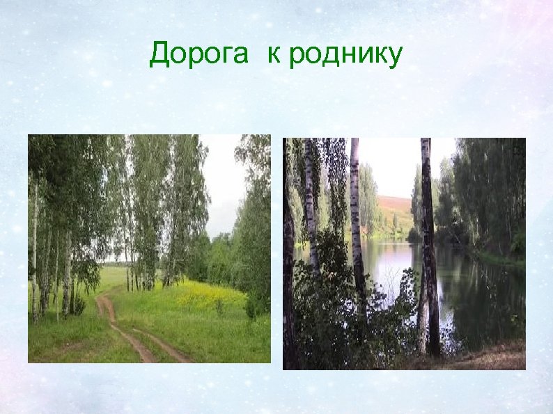 Дорога к роднику 