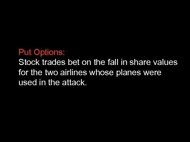  Put Options: Stock trades bet on the fall in share values for the