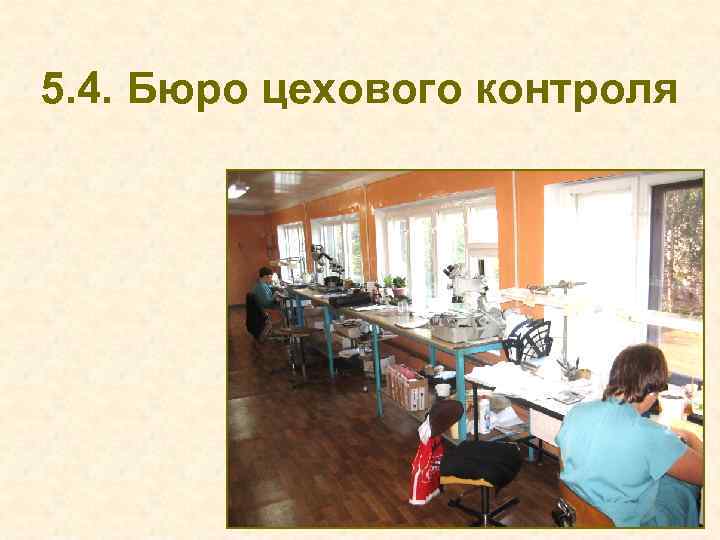 5. 4. Бюро цехового контроля 
