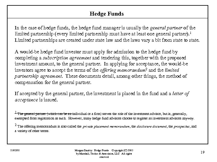 Morgan Stanley Hedge Funds An Introduction John F