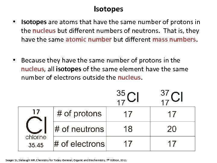 Isotopes • Isotopes are atoms that have the same number of protons in the