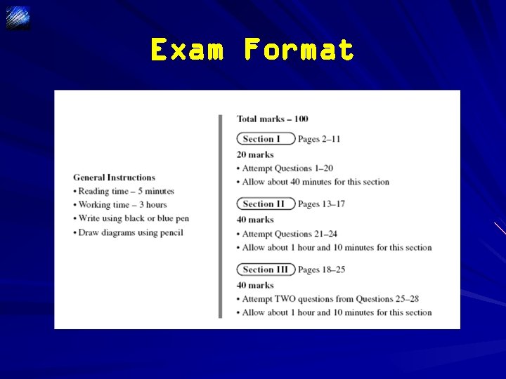 Exam Format 