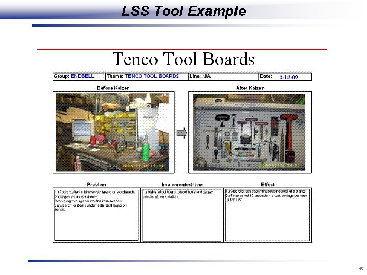 LSS Tool Example 48 