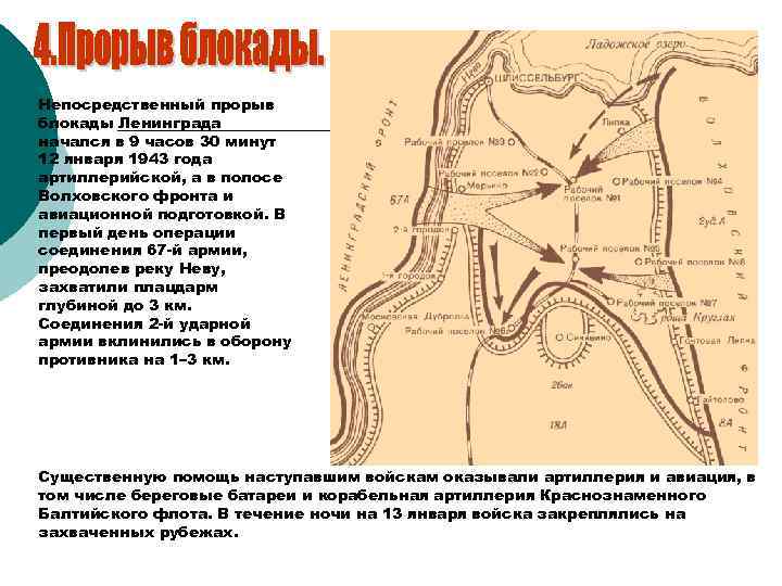 Непосредственный прорыв блокады Ленинграда начался в 9 часов 30 минут 12 января 1943 года