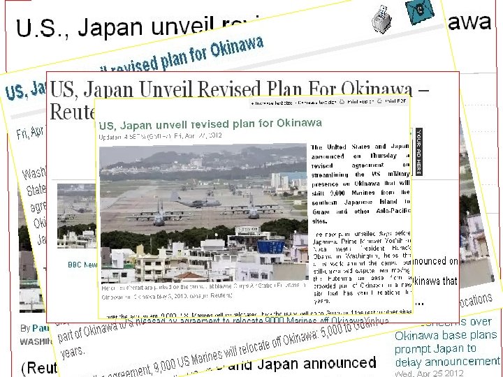 Repeated picture U. S. , Japan unveil revised plan for Okinawa 