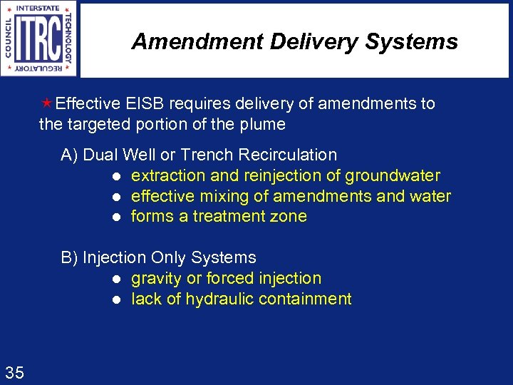 Amendment Delivery Systems éEffective EISB requires delivery of amendments to the targeted portion of