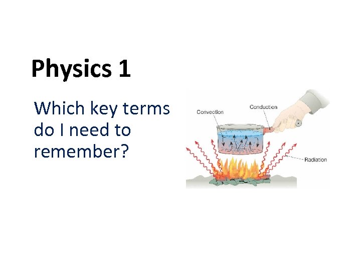 Physics 1 Which key terms do I need to remember? 