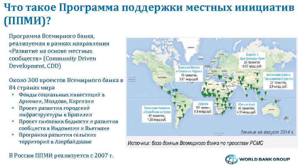 Что такое Программа поддержки местных инициатив (ППМИ)? Программа Всемирного банка, реализуемая в рамках направления