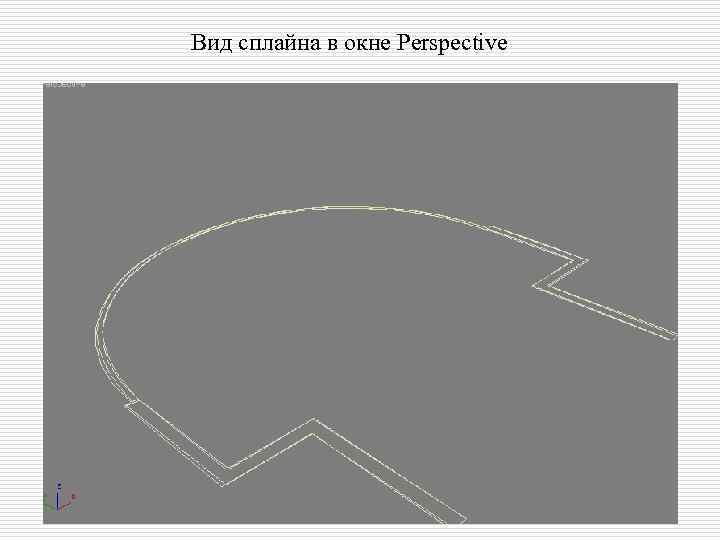 Вид сплайна в окне Perspective 