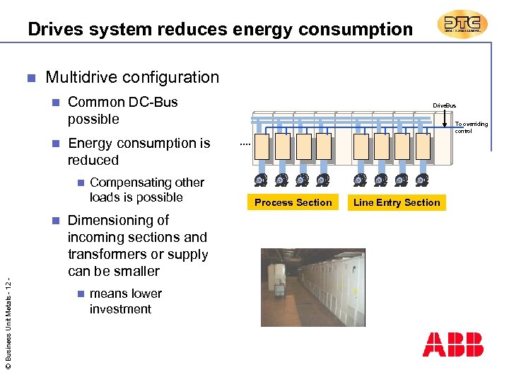 Drives system reduces energy consumption n Multidrive configuration n n Common DC-Bus possible ©