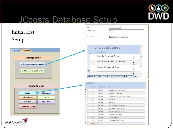 JCcosts Database Setup Initial List Setup 