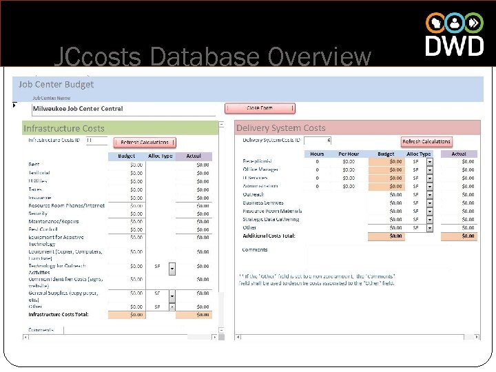 JCcosts Database Overview 