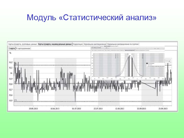 Модуль «Статистический анализ» 