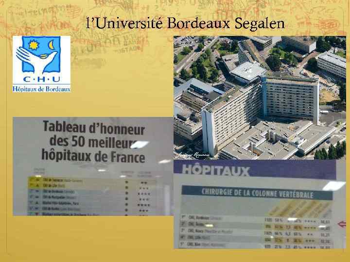 l’Université Bordeaux Segalen 