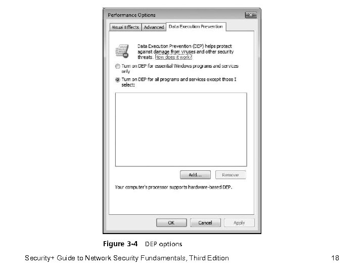 Security+ Guide to Network Security Fundamentals, Third Edition 18 