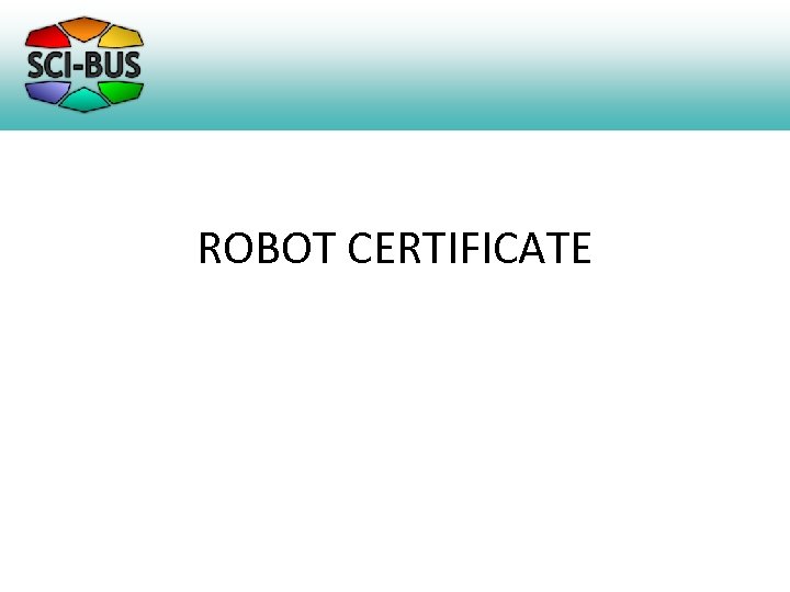 ROBOT CERTIFICATE 