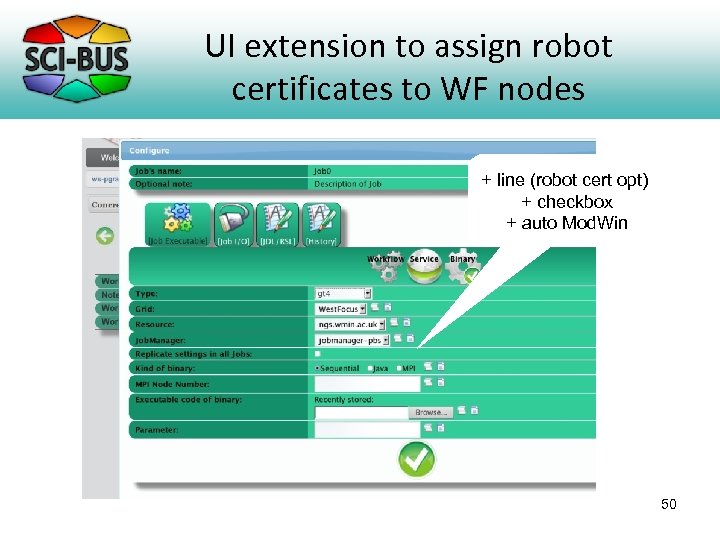 UI extension to assign robot certificates to WF nodes + line (robot cert opt)