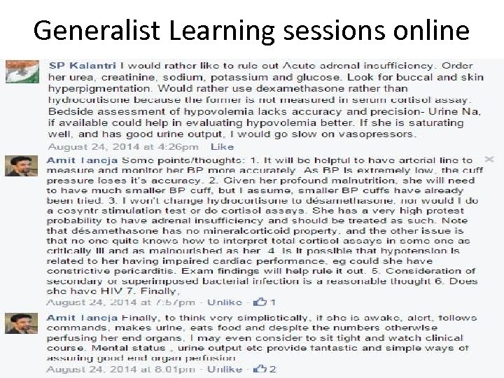 Generalist Learning sessions online 