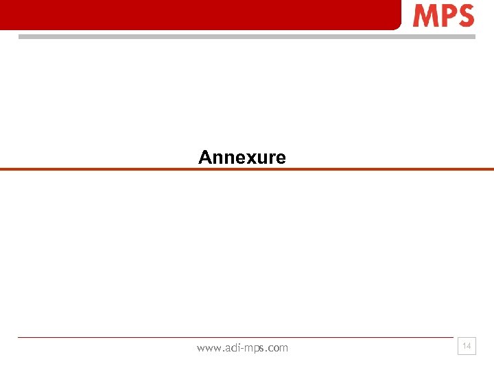 Annexure www. adi-mps. com 14 