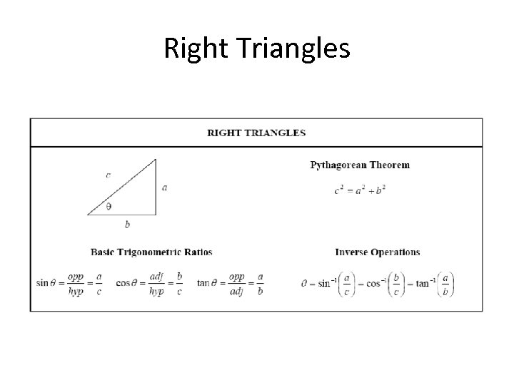 Right Triangles 
