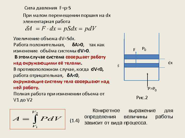 Перемещение поршня