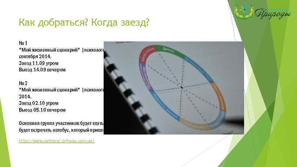 Как добраться? Когда заезд? № 1 